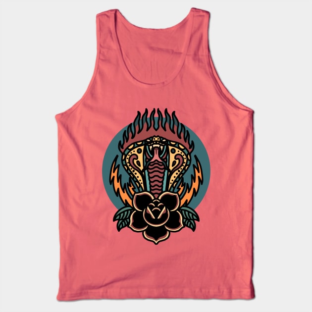 flaming cobra tattoo t-shirt Tank Top by donipacoceng